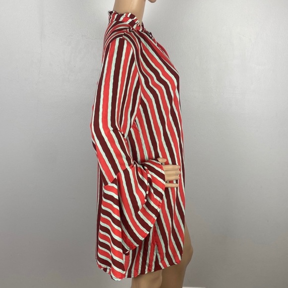 MAAJI STRIPED COVER-UP BUTTON DOWN TUNIC - Picture 5 of 8
